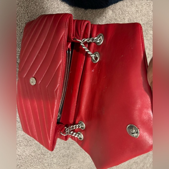 YSL Saint Laurent Red Shoulder Bag - Picture 2 of 8